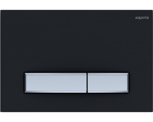 KDI-0000026 (009D-1) Панель смыва Slim Черный матовый (клавиша прямоугольная, никель) KDI-0000026