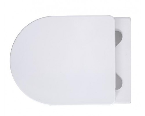 AQ1106-00 ЕВРОПА Унитаз подвесной безободковый 490360250мм, тонкое сиденье с механизмом плавного закрывания, крепеж AQ1106-00