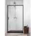 AQ ARI RA 12020BL Душевая дверь двухэлементная, раздвижная1200x2000 профиль черный, стекло прозрачное AQ ARI RA 12020BL