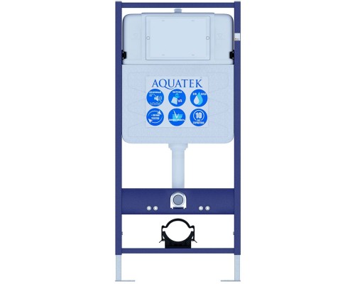SET AQUATEK ЕВРОПА-018 4в1 (рама AQUATEK Standard INS-0000012 с клавишей KDI-0000018 и крепежом KKI-0000002+унитаз AQ1901-00 с тонким сиденьем sc) SET AQUATEK ЕВРОПА-018 4в1