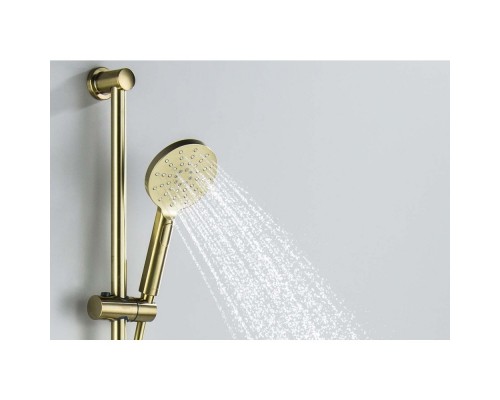AQ2016BG ОБЕРОН душевой гарнитур 3jet 65 см, шлиф. золото AQ2016BG