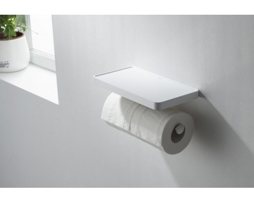 AQ4919CR ЕВРОПА бумагодержатель двойной с полкой AQ4919CR