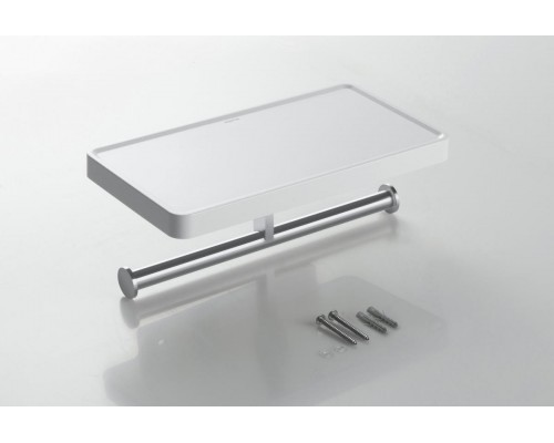 AQ4919CR ЕВРОПА бумагодержатель двойной с полкой AQ4919CR