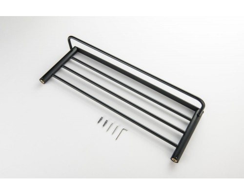 AQ4415MB ЛИРА полка для полотенец, матовый черный AQ4415MB