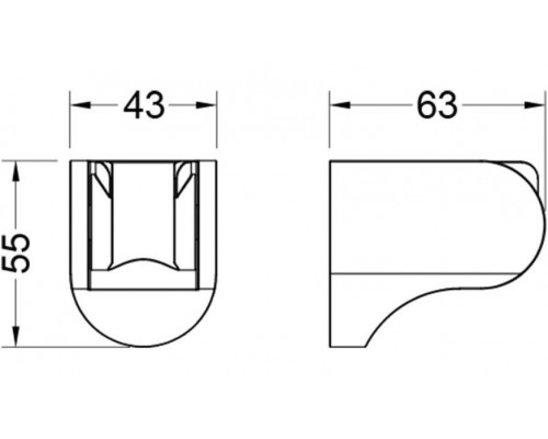 AQ2405MB держатель ручного душа, матовый черный AQ2405MB