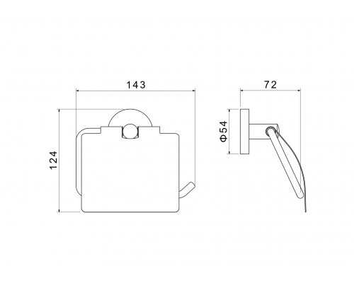 AQ4209BG ОБЕРОН бумагодержатель с крышкой, шлиф. золото AQ4209BG
