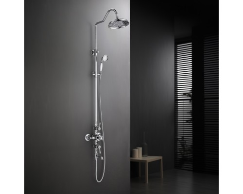 AQ2543CR КЛАССИК термостатическая душевая система с изливом 220мм AQ2543CR