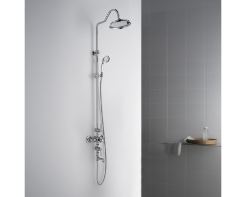 AQ2543CR КЛАССИК термостатическая душевая система с изливом 220мм AQ2543CR