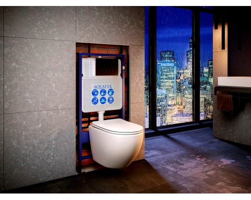 INSE-0000001.36 Aquatek Sensor SET Standart 50 Монтаж рама для подв унитаза1130500100 + звукоизоляционная прокладка + панель смыва KDIS-0000036 INSE-0000001.36