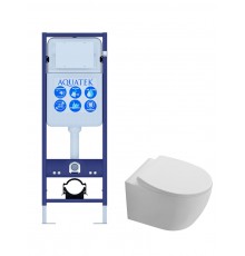 SET AQUATEK СИРИУС (рама AQUATEK Standard INS-0000017(без клавиши и крепежа) + унитаз AQ1582T-00 СИРИУС TORNADO с тонким сиденьем soft-close) SET AQUATEK СИРИУС-INS17