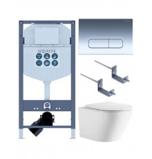 SET AQUATEK ЛИБЕРТИ-016 INS-23 (рама AQUATEK INS-0000023+крепёж KKI-0000002+клавиша KDI-0000016+унитаз ЛИБЕРТИ AQ1999T-00 с тонким сиденьем sc) SET AQUATEK ЛИБЕРТИ-016 INS-23