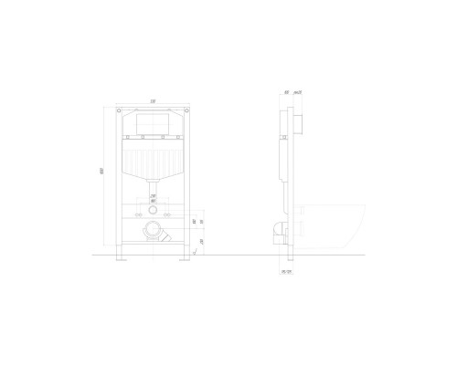 SET AQUATEK ЛИБЕРТИ-016 INS-23 (рама AQUATEK INS-0000023+крепёж KKI-0000002+клавиша KDI-0000016+унитаз ЛИБЕРТИ AQ1999T-00 с тонким сиденьем sc) SET AQUATEK ЛИБЕРТИ-016 INS-23