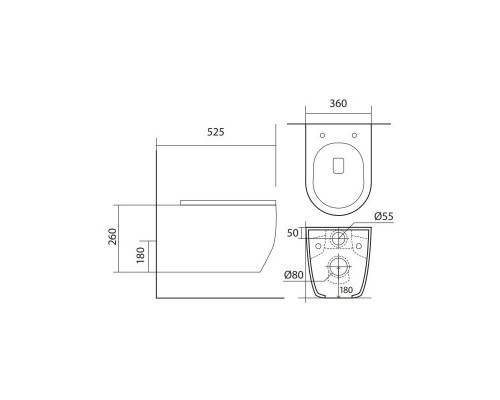 Set AQUATEK ЕВРОПА New-017 3в1 (рама AQUATEK INS-0000017+крепление KKI-0000002 + унитаз AQ1106L-00+тонкое сиденье с механиз) Set AQUATEK ЕВРОПА New-017 3в1