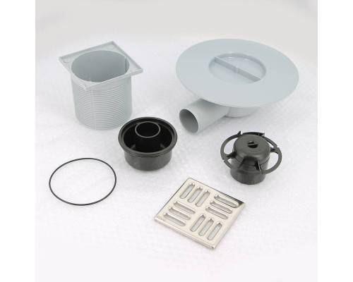 Трап Alcaplast 105 х 105 мм H=88-174 мм выпуск 50 мм нерж. cталь Трап Alcaplast 105 х 105 мм H=88-174 мм выпуск 50 мм нерж. cталь