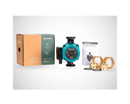 Насос циркуляционный Shinhoo BASIC S 25-8S с гайками