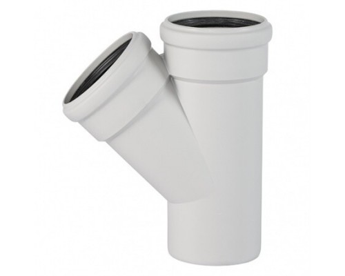 Тройник, Ostendorf, Skolan Safe, SKEA, 45°, 200, 160, PP-MD, цвет-RAL 7035 светло-серый