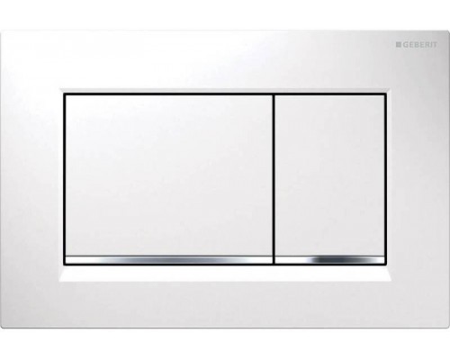 115.883.KJ.1 Клавиша двойного смыва Sigma 30, к 111.300/350/361/362/380/390/796 белый/хром глянцевый/белый 115.883.KJ.1