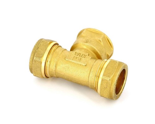 Тройник обжим-В TIEMME 22х1/2"х22