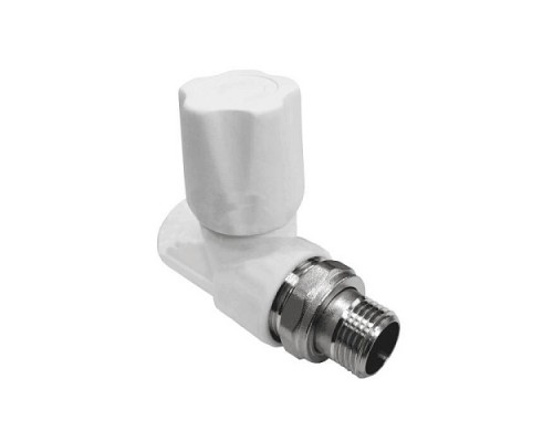 Клапан PP-R бел запорн Дн20х1/2" Ру25 НР прям д/рад VALFEX 1014620012 Клапан PP-R бел запорн Дн20х1/2" Ру25 НР прям д/рад VALFEX 1014620012