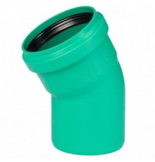 Отвод, Ostendorf, KG2000, KG2000B, 30°, 110, PP-MD, цвет-RAL 6017 зеленый, для усиленной канализации