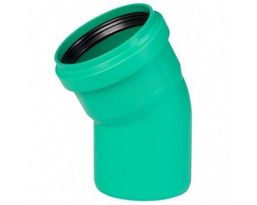 Отвод, Ostendorf, KG2000, KG2000B, 30°, 110, PP-MD, цвет-RAL 6017 зеленый, для усиленной канализации