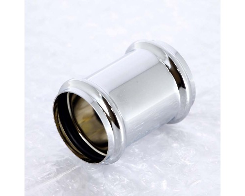 Муфта двухраструбная с двумя уплотнительными прокладками хромированная VIEGA