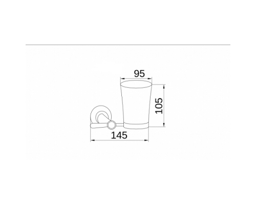 Boheme Chiaro Стакан для ванной подвесной, цвет: золото 10504