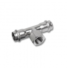 Тройник Sanha NiroPress 316L ВПр-ВР-ВПр, 28x1/2x28, 9130G.3