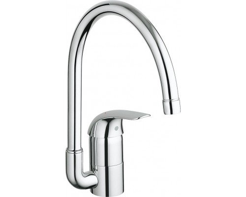 32752000 Euroeco Смеситель для кухонной мойки с высоким изливом, хром 32752000