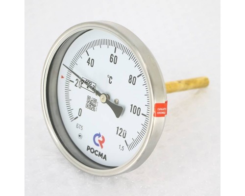 Термометр Росма БТ- 51.211 100/100 (1/2", 0-120'С, 1,5)
