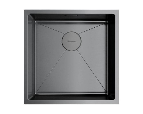 Omoikiri Taki 44-U/IF-GM Кухонная мойка нерж. сталь 44x44 см, цвет: вороненая сталь 4973521