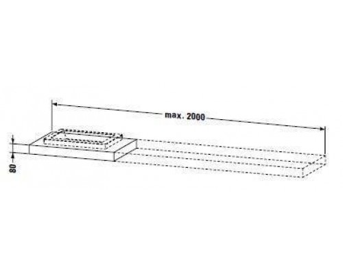 Консоль, Duravit, 2nd floor, шгв 1040-550-80, цвет-дуб антрацитовый