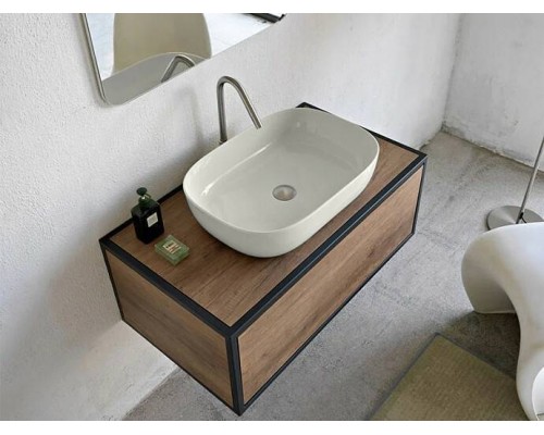 Раковина, Scarabeo, Glam, шгв 560-390-140, отверстия для смесителя-отсутствуют, цвет-Pearl