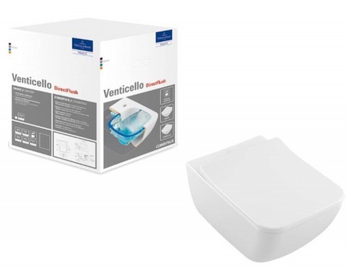 Унитаз, Villeroy&Boch, Venticello, подвесной, шгв 375-560-330, цвет-альпийский белый