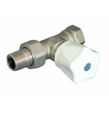 Вентиль, серия HR, проходной, DN-15, 1/2, ВН, никелированный, маховик белый