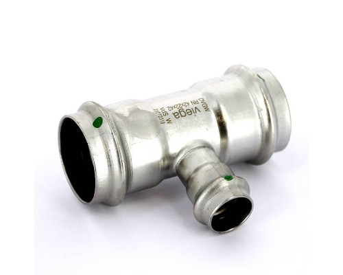Тройник пресс нержавеющая сталь Sanpress Inox VIEGA 42х22х42 Тройник пресс нержавеющая сталь Sanpress Inox VIEGA 42х22х42
