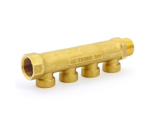 Коллектор НВ 3/4" TIEMME 4 выхода 1/2"В 36мм