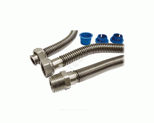 Подводка гибкая д/газа нерж М1/2"-Н1/2" L=1.2м сильф Tuboflex