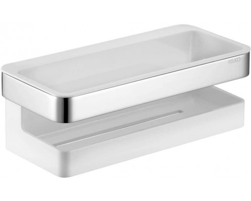 12758010000 COLLECTION MOLL Корзинка для душа, хром/белый 12758010000