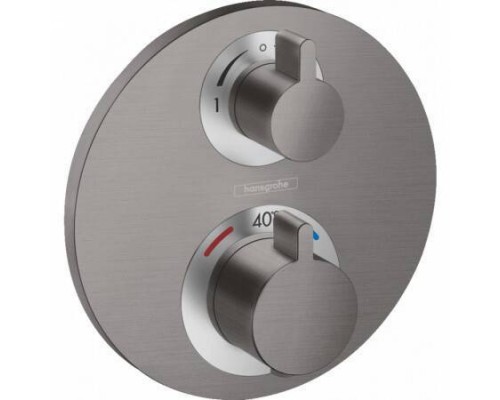Смеситель для душа, Hansgrohe, Ecostat S, на 2 потребителя, цвет-хром черный брашированный