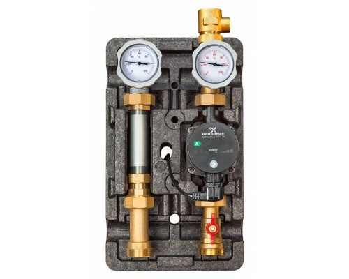 Насосно-смесительный модуль Meibes 1 1/4" подача слева, c насосом Grundfos UPM3 Hybrid 32-70, V-МK