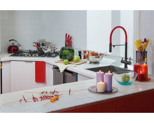 Omoikiri Kanto-GM Смеситель для кухни с выдвижным изливом и возм. подкл. фильтр, вор. сталь 4994013 Omoikiri Kanto-GM Смеситель для кухни с выдвижным изливом и возм. подкл. фильтр, вор. сталь 4994013