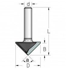 Фреза Dimar для гибки гипсокартона на угол 90 гр D26x12,7 (VG90275B)