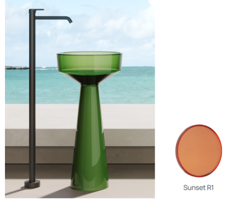 Раковина, DEA Design, Pedestal Basin, шгв 425-425-850, отверстия для смесителя-отсутствуют, цвет-Sunset Раковина, DEA Design, Pedestal Basin, шгв 425-425-850, отверстия для смесителя-отсутствуют, цвет-Sunset