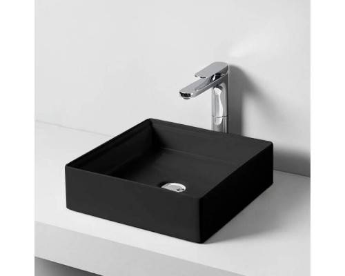 Раковина, Artceram, Scalino, шгв 380-380-115, отверстия для смесителя-отсутствуют, цвет-черный матовый Раковина, Artceram, Scalino, шгв 380-380-115, отверстия для смесителя-отсутствуют, цвет-черный матовый
