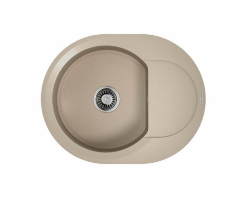 Мойка, OMOIKIRI, Sakaime, шгв 600-470-220, отверстия для смесителя-2 промаркированных, цвет-бежевый