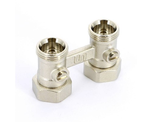 Узел радиаторный со встроенными кранами НВ UNI-FITT 3/4"ЕК х 3/4"ЕК 2-трубная система прямой