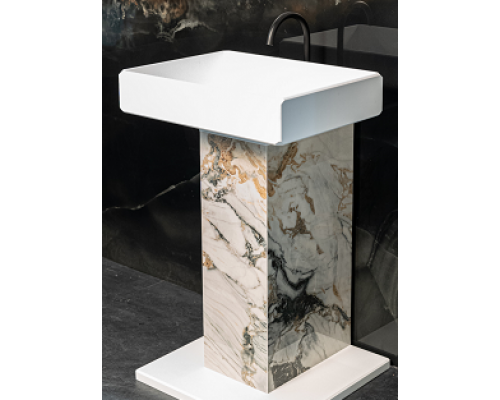 Раковина, Moma, шгв 450-600-900, отверстия для смесителя-1, цвет-белый матовый/Etoile Symphonie
