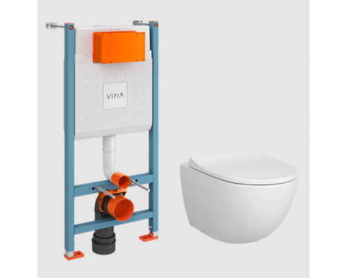 Унитаз Инсталляция, Vitra, Sento, подвесной, шгв 365-540-400, цвет-белый