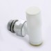 Вентиль ручной Carlo Poletti Compact угловой НН 1/2" х М24 х 19 цвет белый